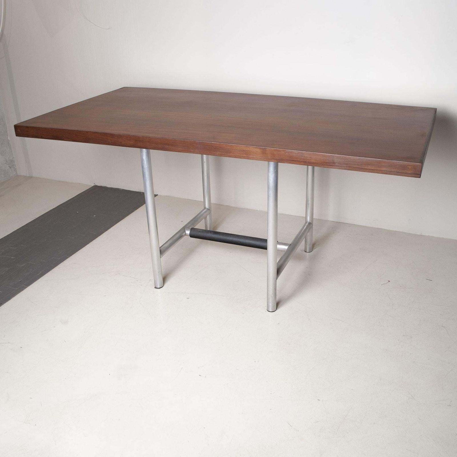Furniture Italian Mid Century Walnut Desk From The Sixties photo