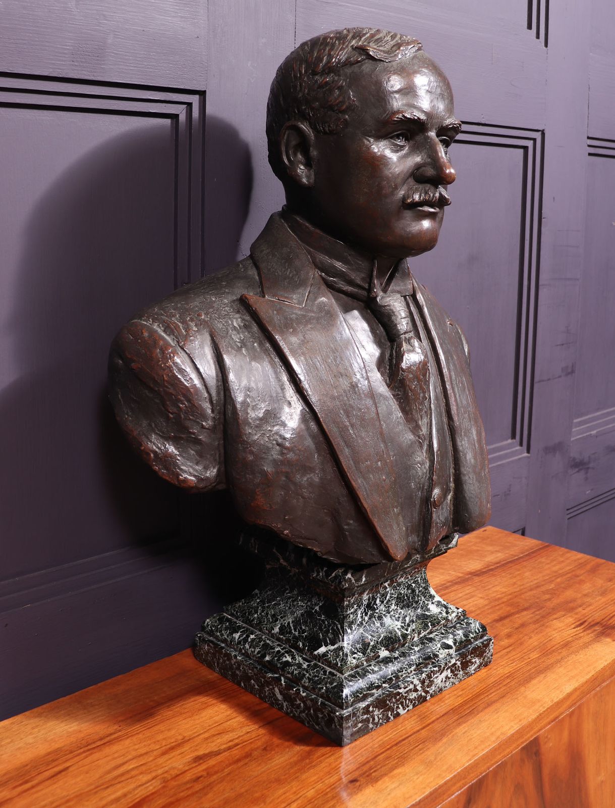 Art Antique French Bronze Bust Of G,Gars Born 1878 photo