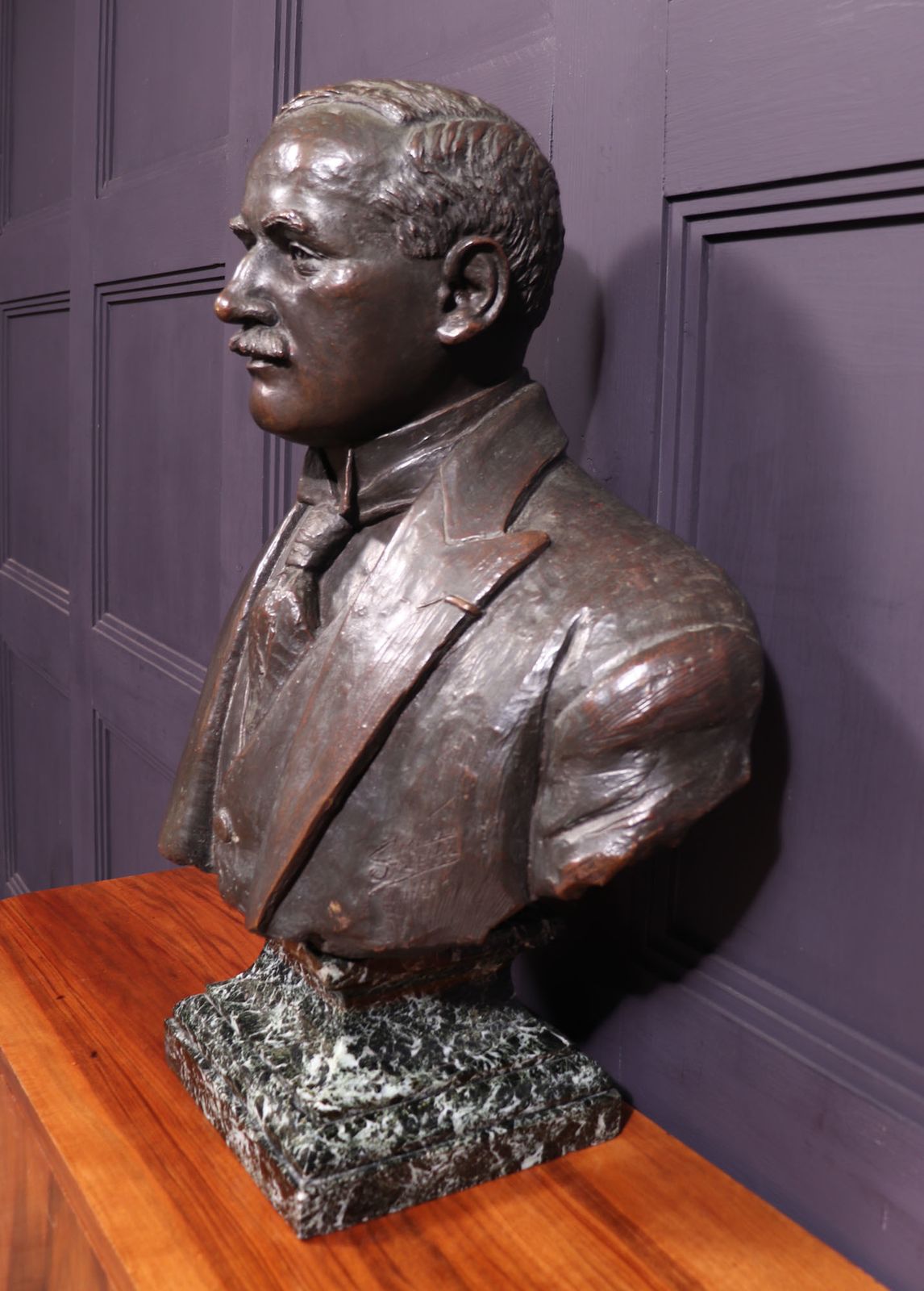 photo vinterior Antique French Bronze Bust Of G,Gars Born 1878