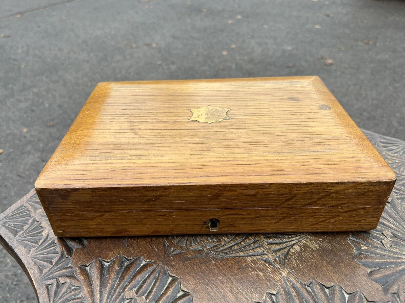 Fish Servers In Original Oak Case photo buy