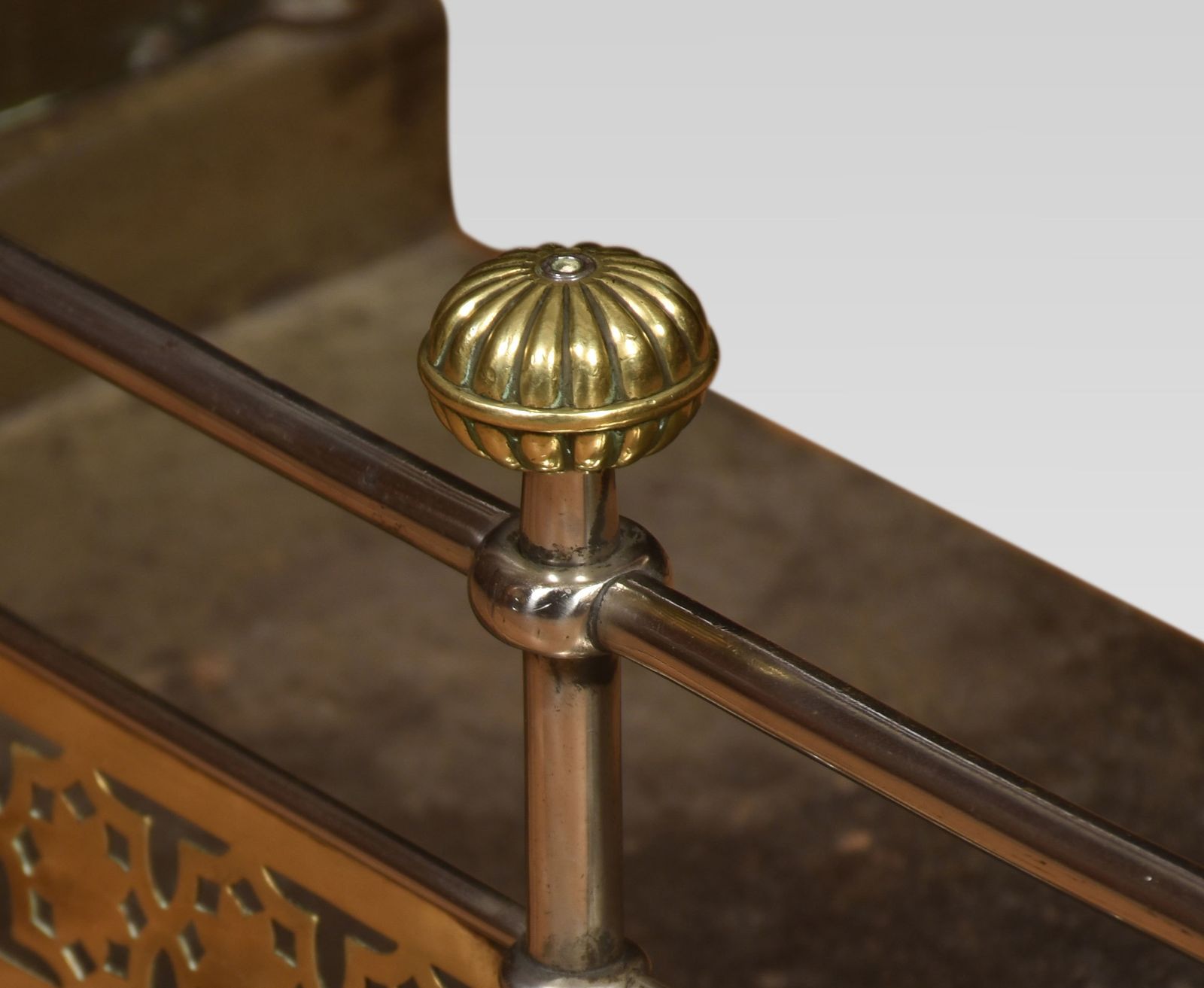 Georgian Brass And Polished Steel Fender photo for sale