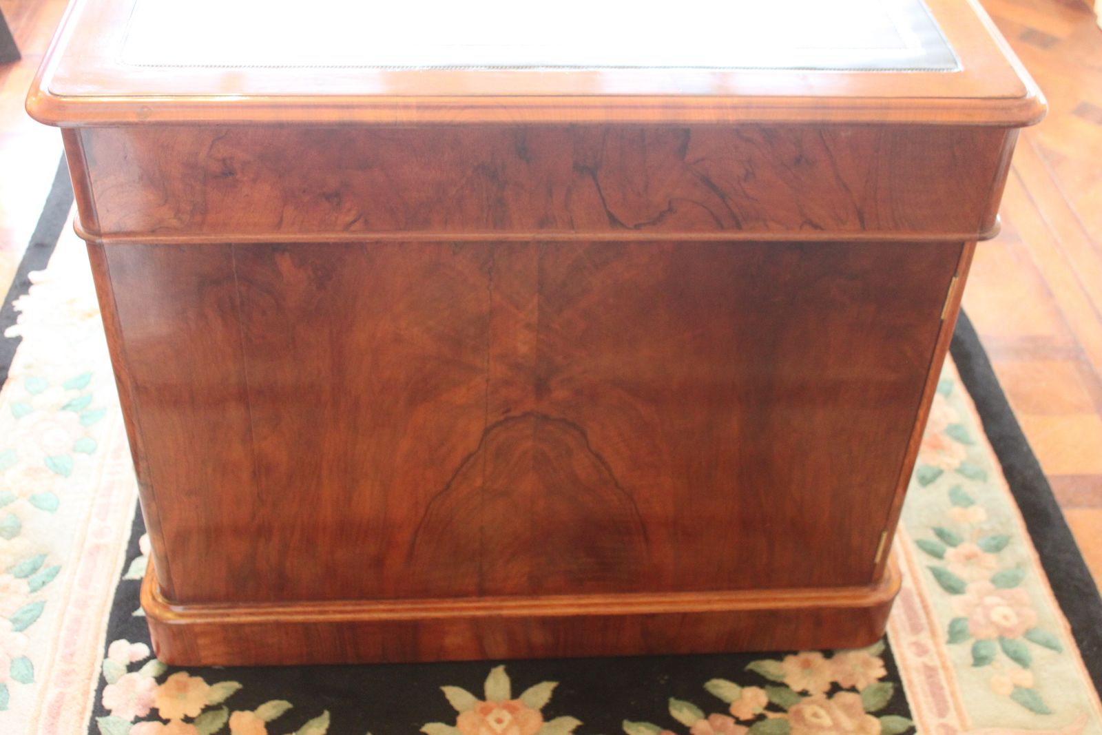 A Rare Victorian Burr Walnut Partners Desk By Edwards & Roberts photo vintage
