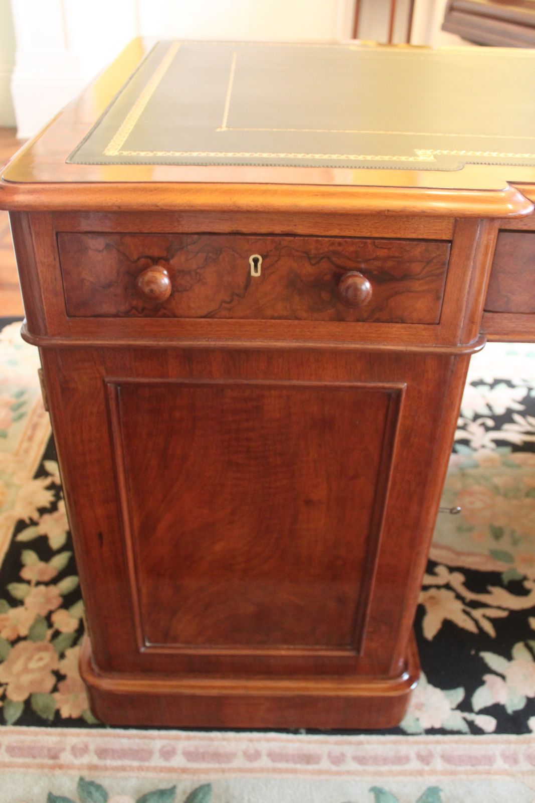 Furniture A Rare Victorian Burr Walnut Partners Desk By Edwards & Roberts photo