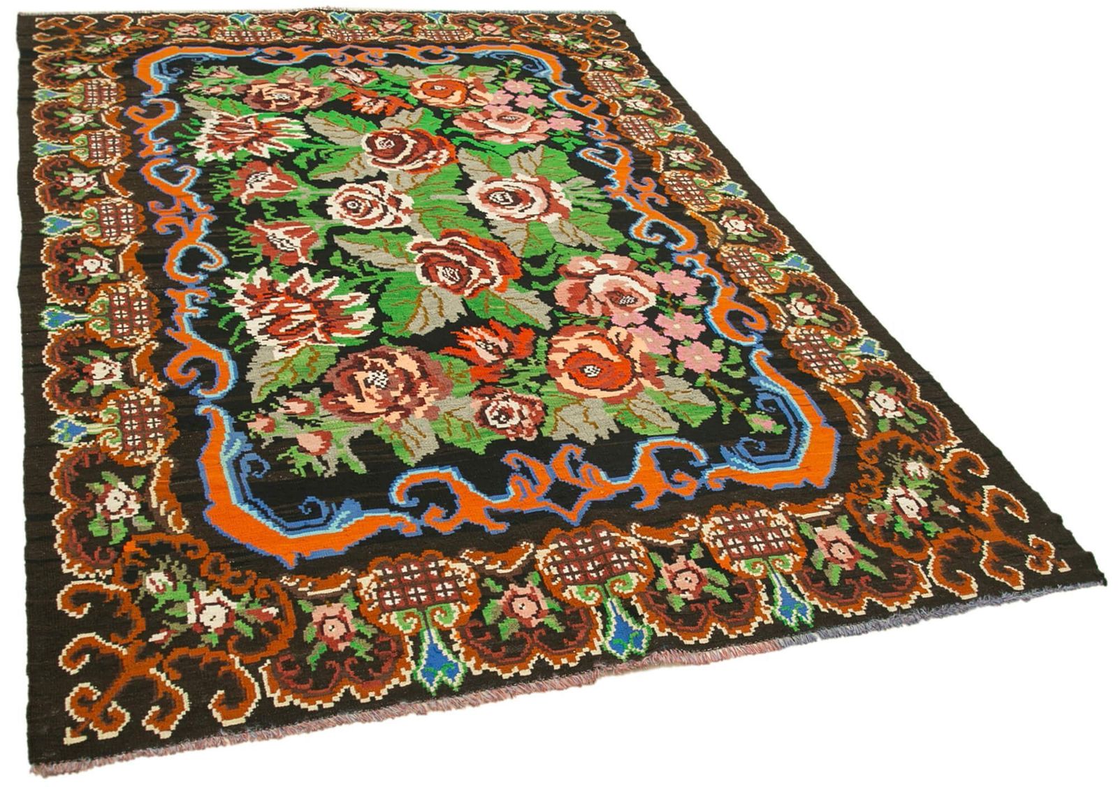 Black Vintage Moldovan Kilim Rug 274  X 197 Cm photo furniture