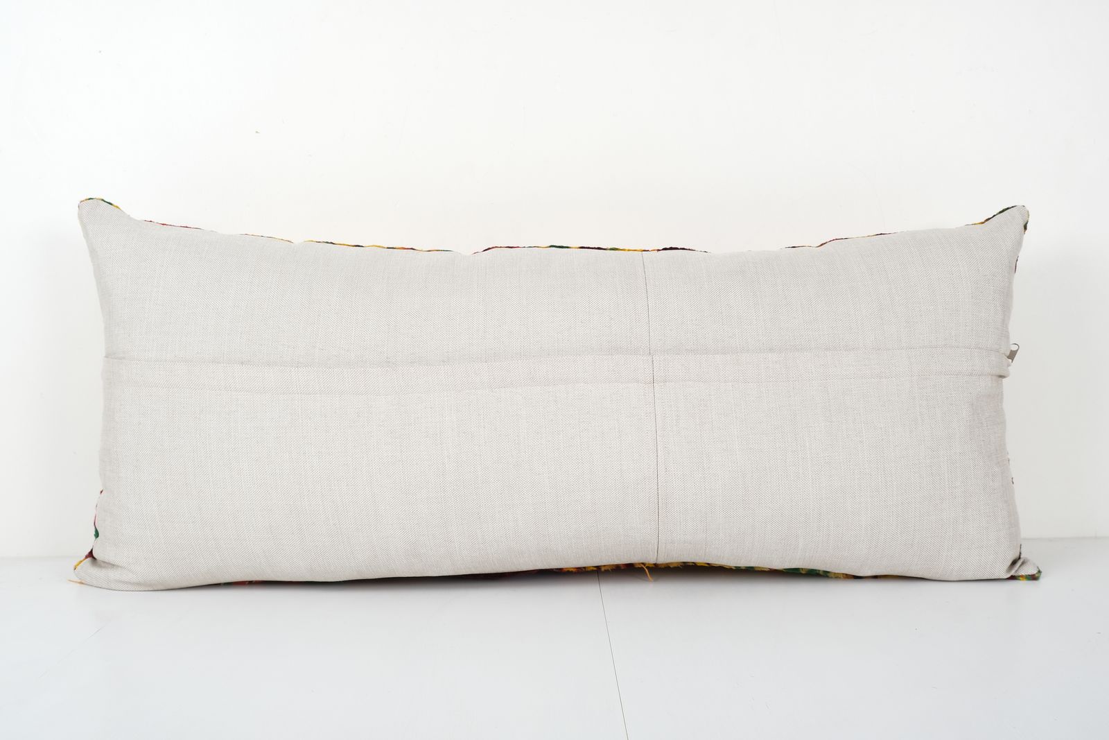 Extra Long Silk Velvet Lumbar Cushion Cover, Colorful Extraordinary Floral Design Velvet  18'' X 40'' photo 90.0