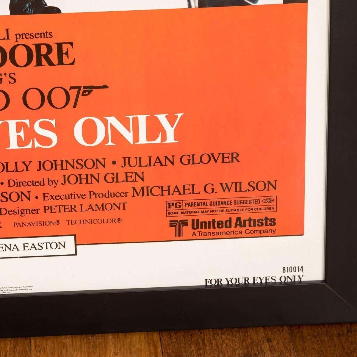 1095.0 Original James Bond 'For Your Eyes Only' Poster, C.1981 photo