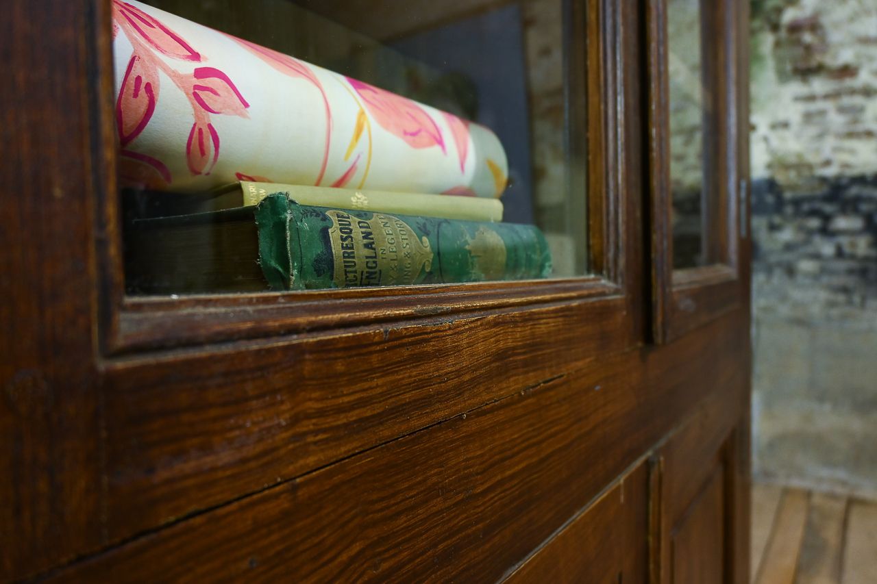 Tall 19th Century French Glazed Faux Bois Rosewood Cabinet photo vinterior