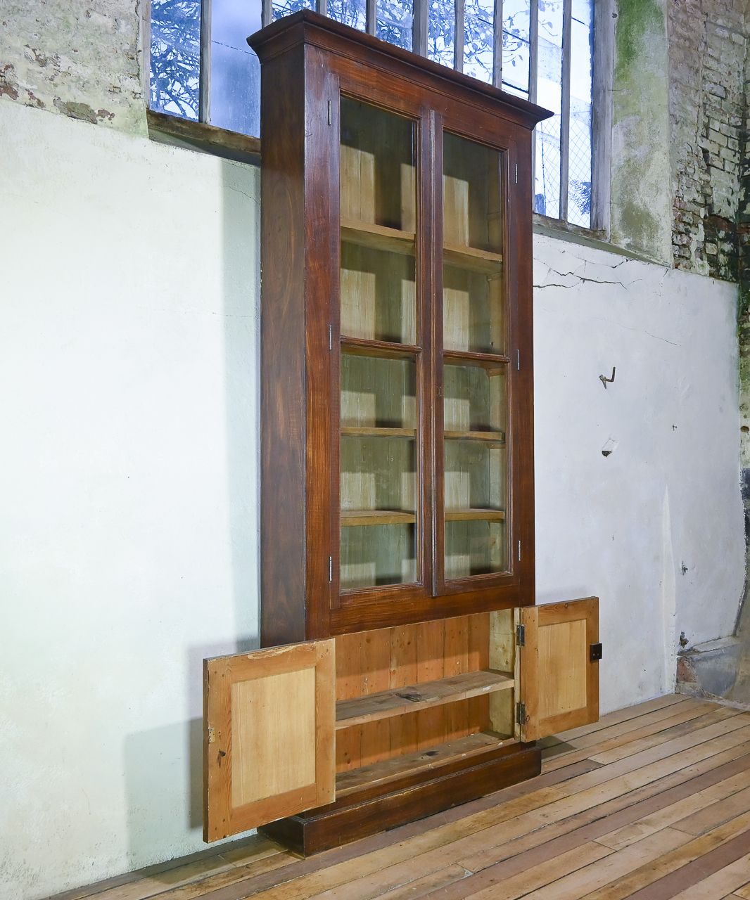 photo buy Tall 19th Century French Glazed Faux Bois Rosewood Cabinet