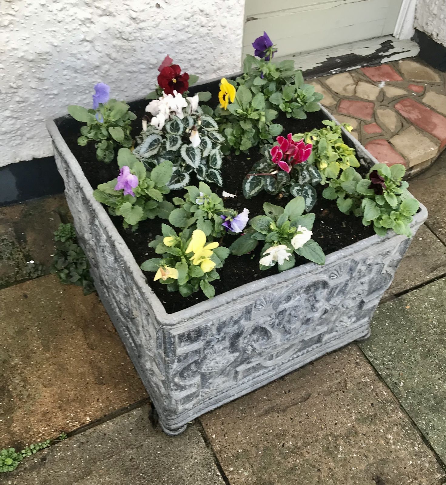 George 11 Rare Antique Lead Planters photo buy