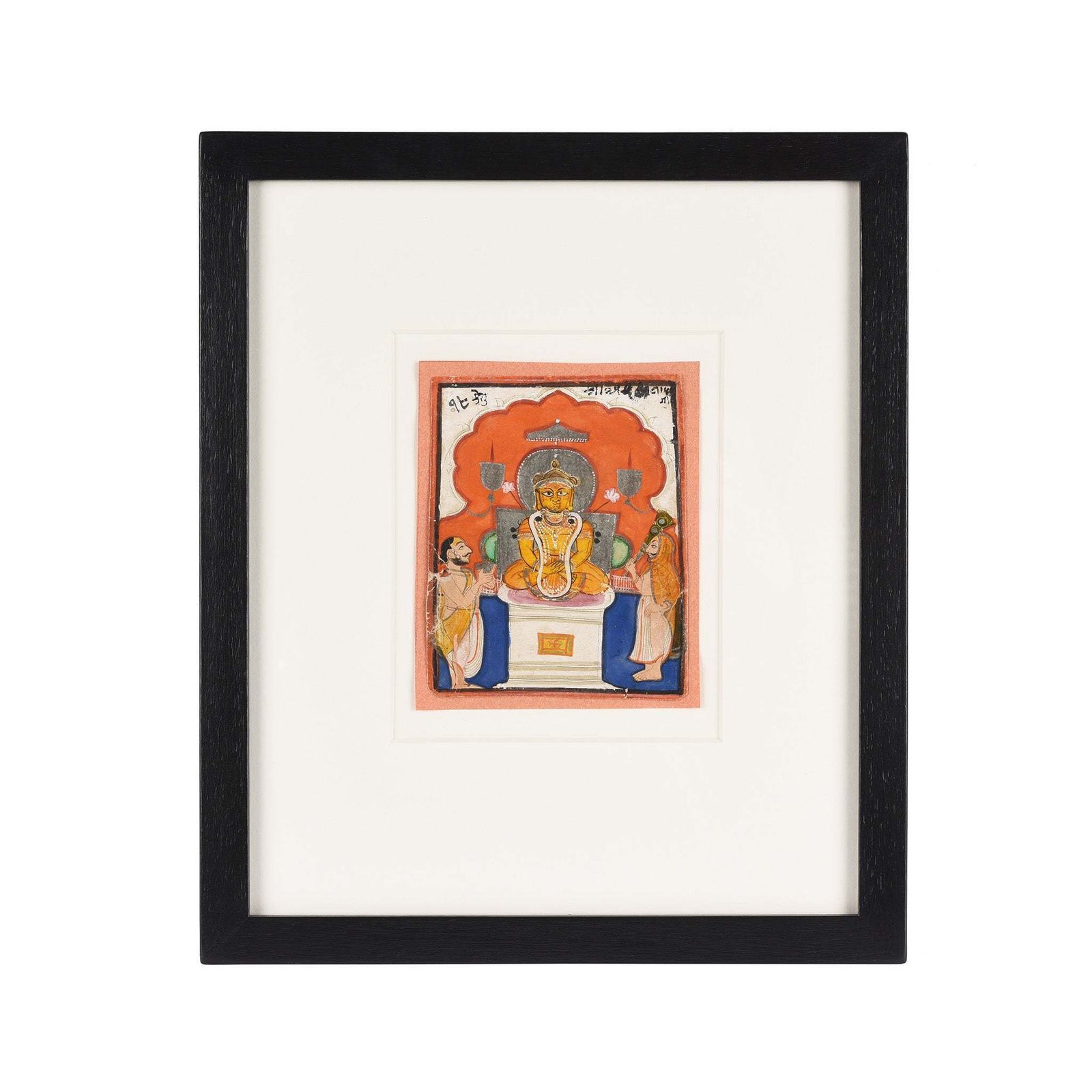 Framed Jain Painting On Paper From Rajasthan   Cira 1800