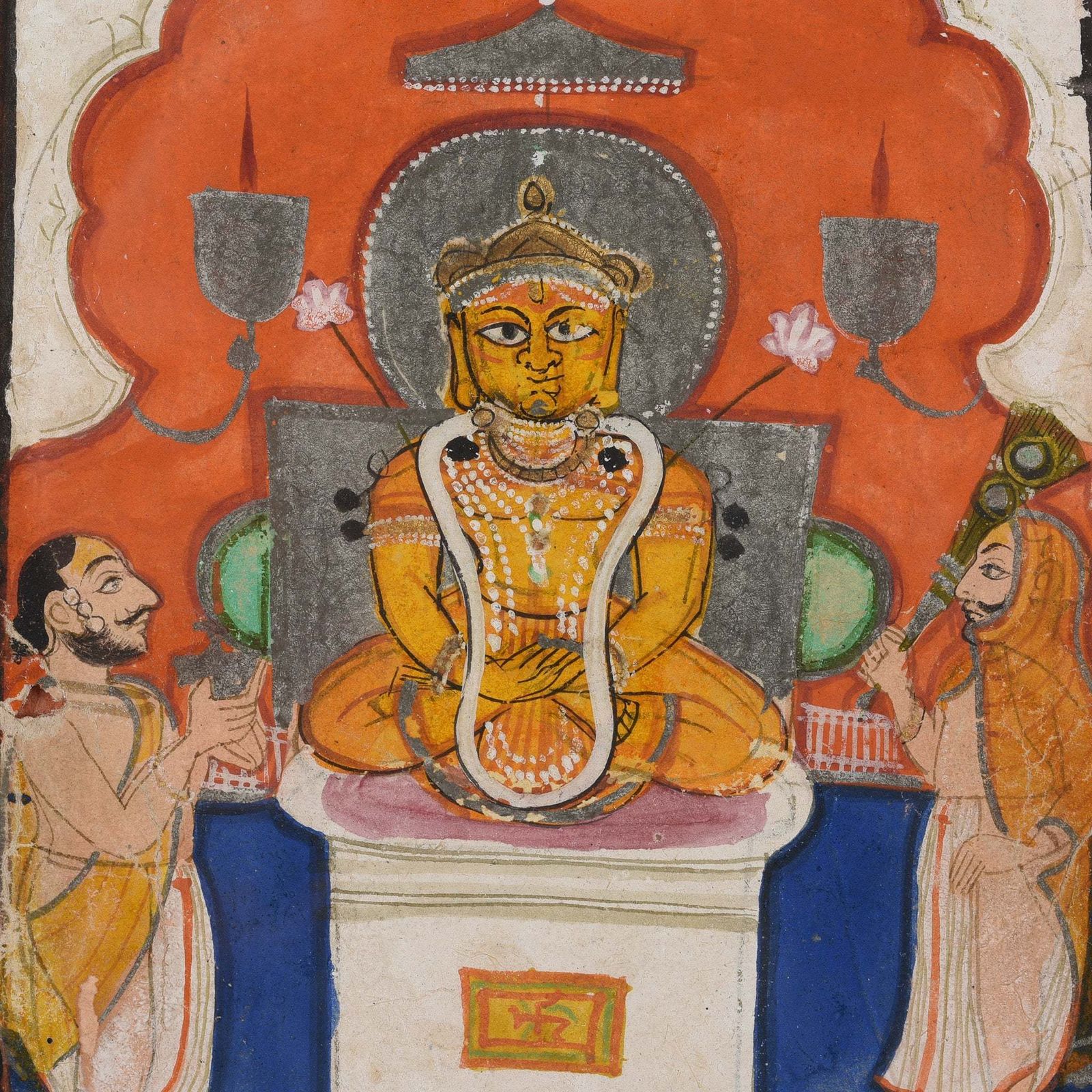 Framed Jain Painting On Paper From Rajasthan   Cira 1800 photo Art