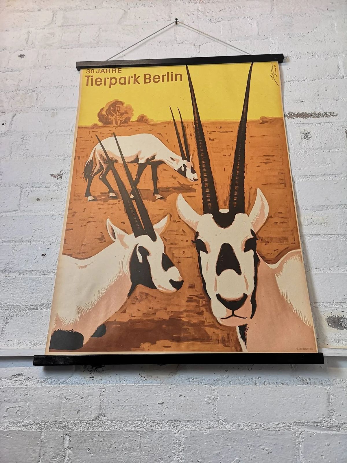 Vintage 1980s Tierpark Berlin Original Zoo Poster Advertising Of A Herd Of Ibex Celebrating 30 Years photo buy