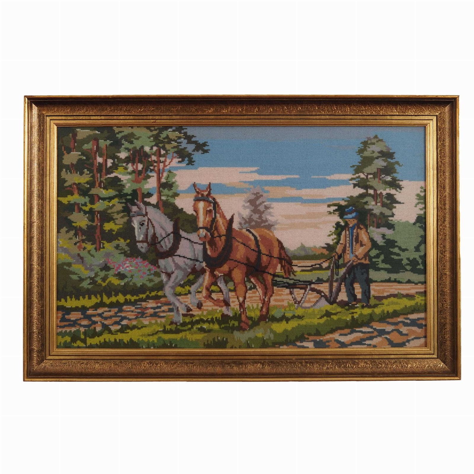 Painting "The Farmer”, Scandinavian Design, 1970s