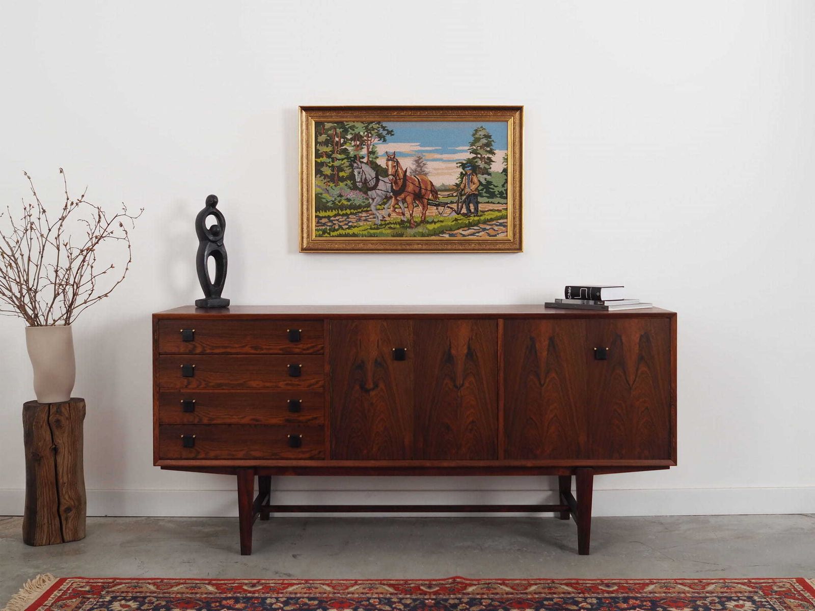 Painting "The Farmer”, Scandinavian Design, 1970s photo furniture