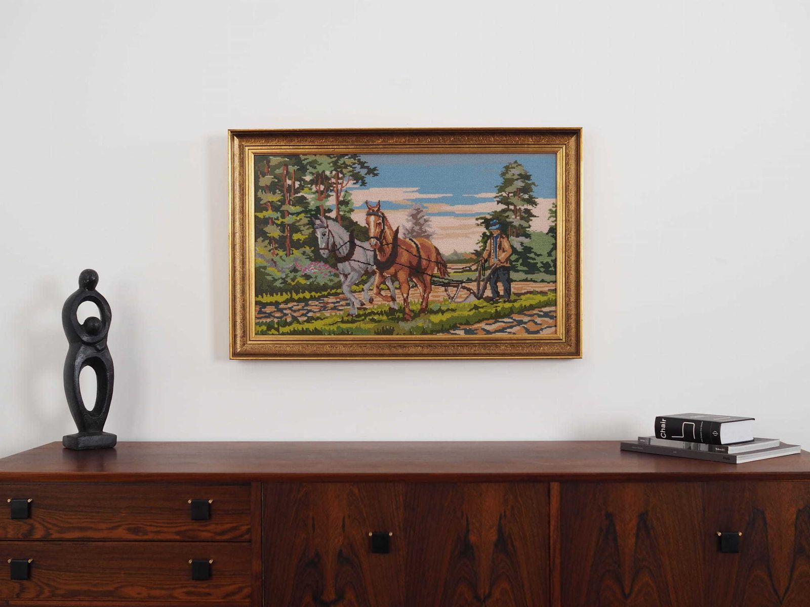 Painting "The Farmer”, Scandinavian Design, 1970s photo for sale