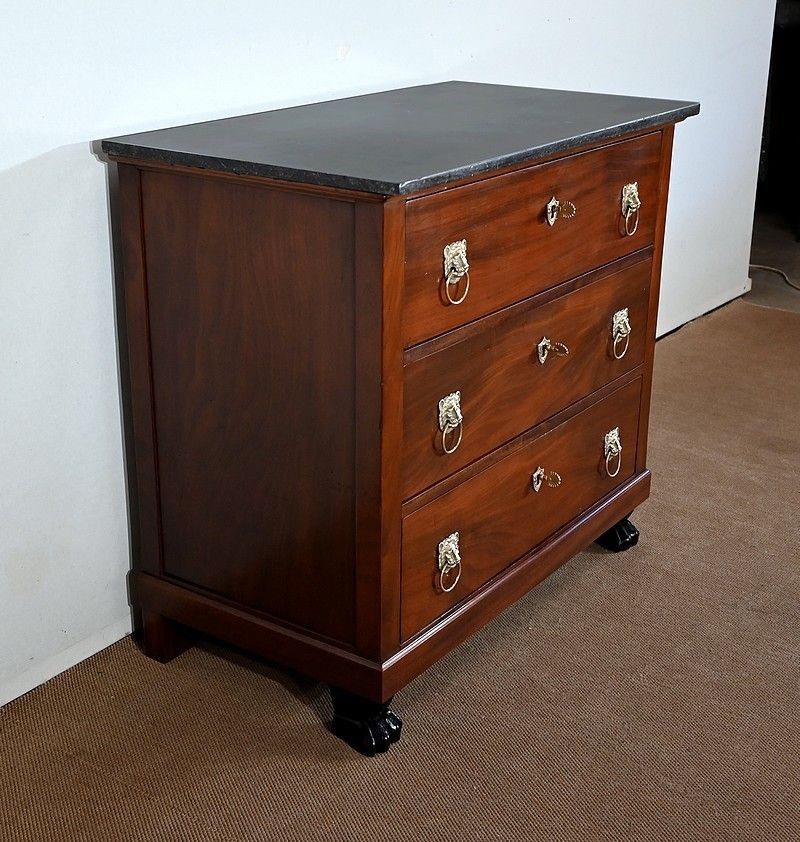 Small Mahogany Commode, Return From Empire Egypt, Early 19th Century photo furniture