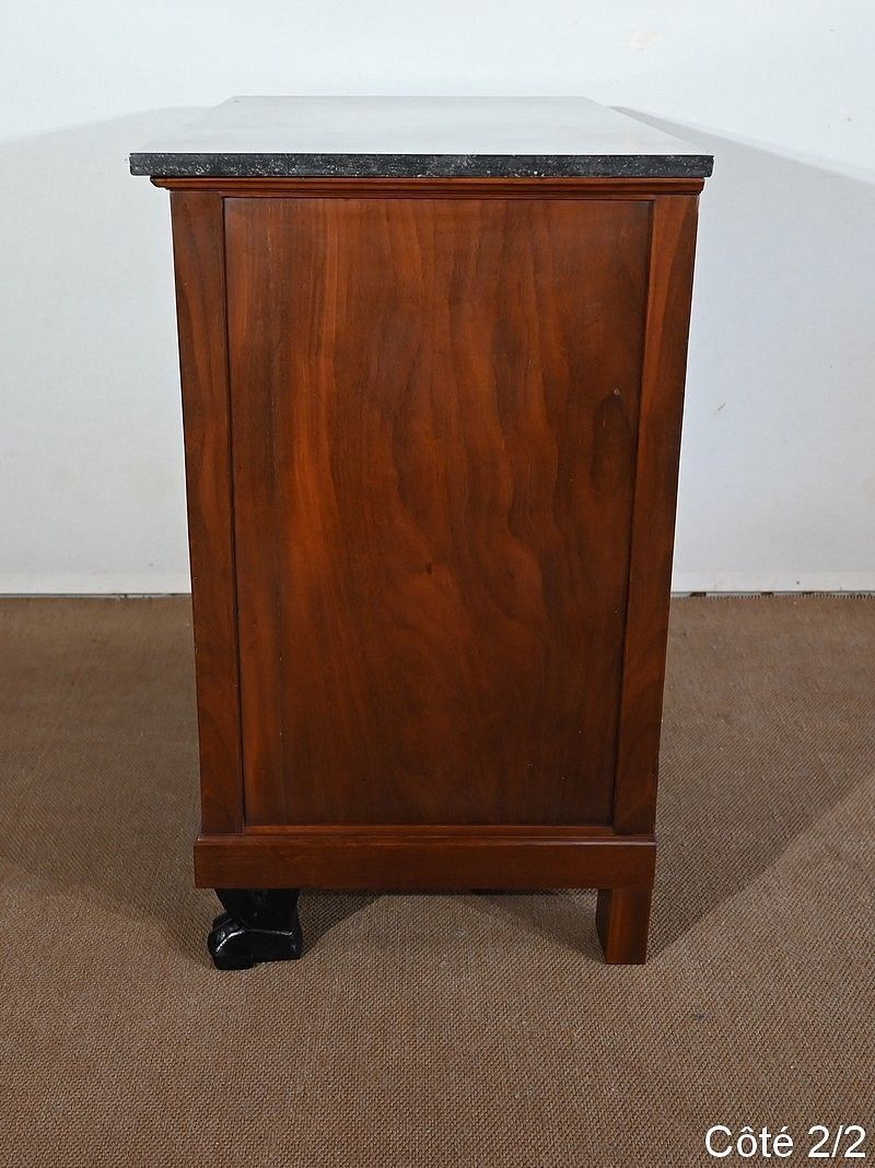 Furniture Small Mahogany Commode, Return From Empire Egypt, Early 19th Century photo