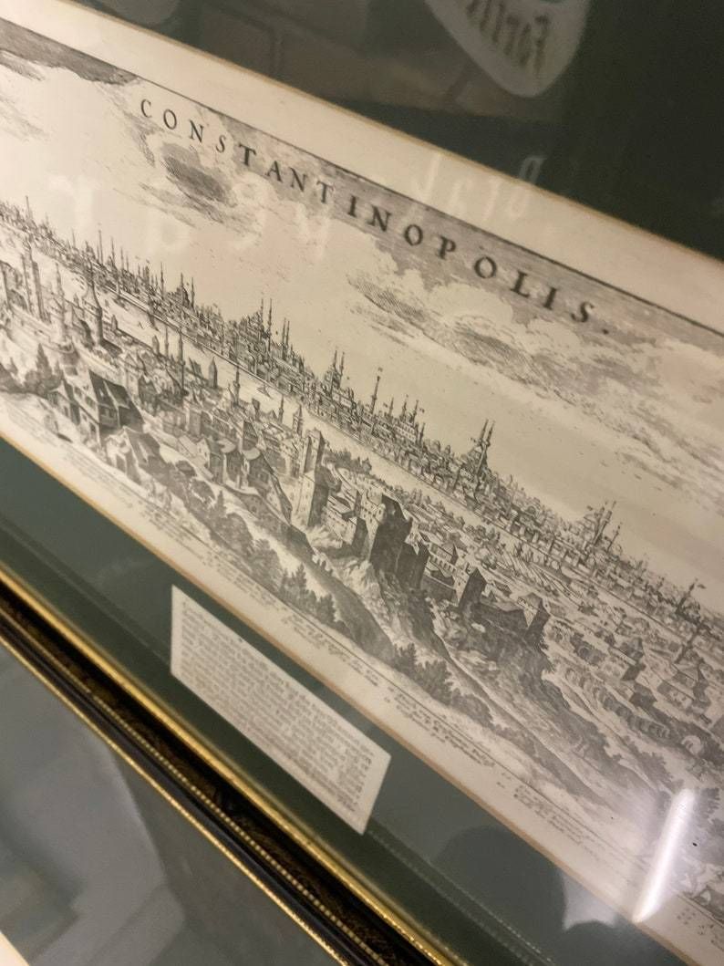 Collection Of 10 Large Landmark Prints Of 18th Century Views Of European Cities And Landmarks Germany Austria Istanbul Woodblock Prints photo vinterior