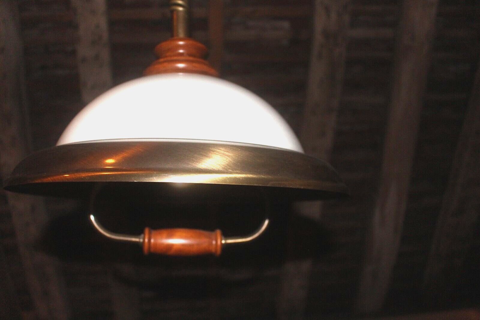 Italian Vtg Metal And Glass Ceiling Light Chandelier Pendant Lamp photo buy