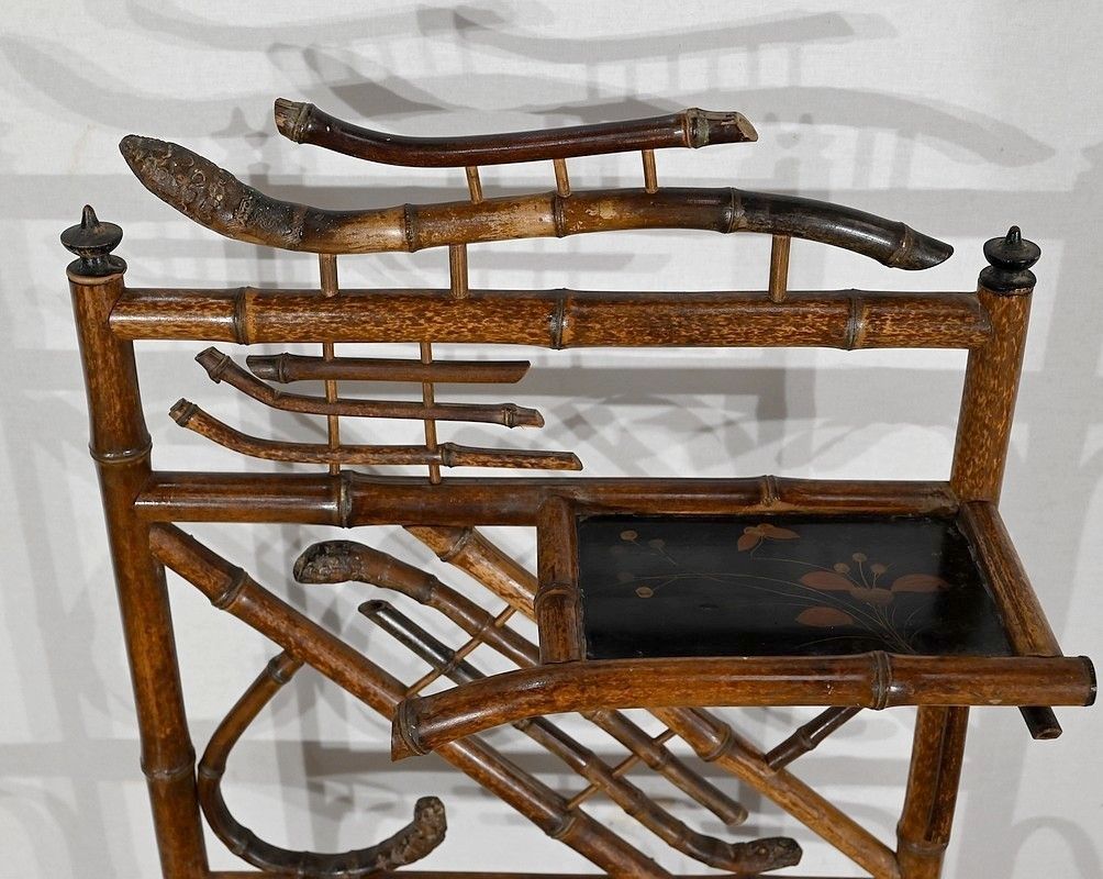 Small Bamboo Shelf And Pair Of Wall Consoles With Asian Decor – 1920 photo buy