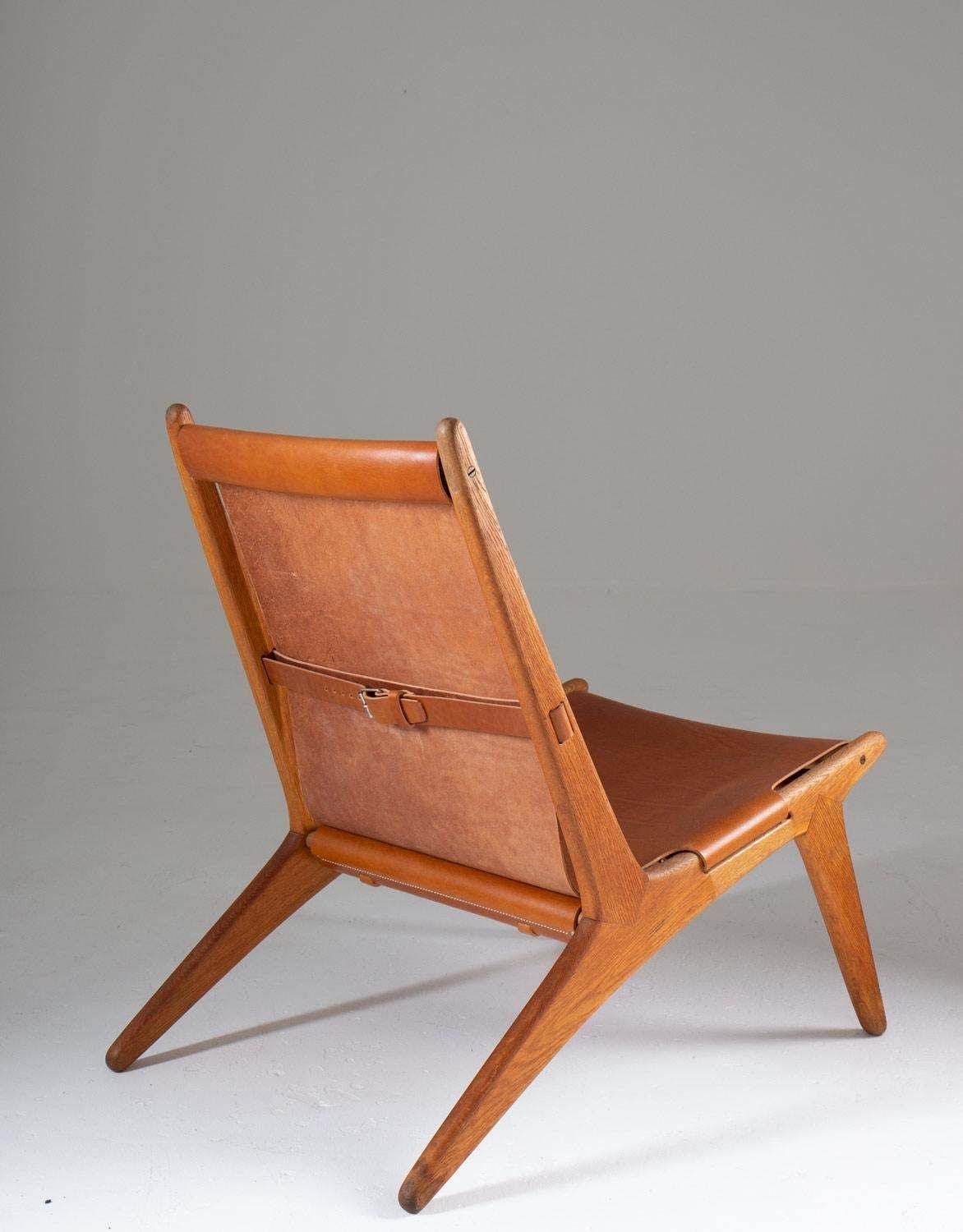 Pair Of Rare Hunting Chairs 204 By Uno & Östen Kristiansson For Luxus, Sweden photo 9790.0