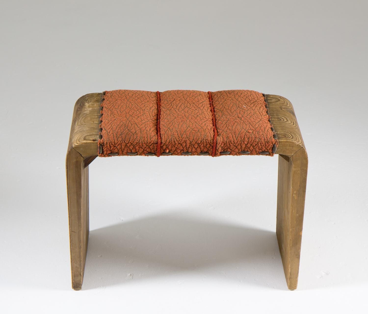 Scandinavian Stool In Pine, 1930s photo for sale