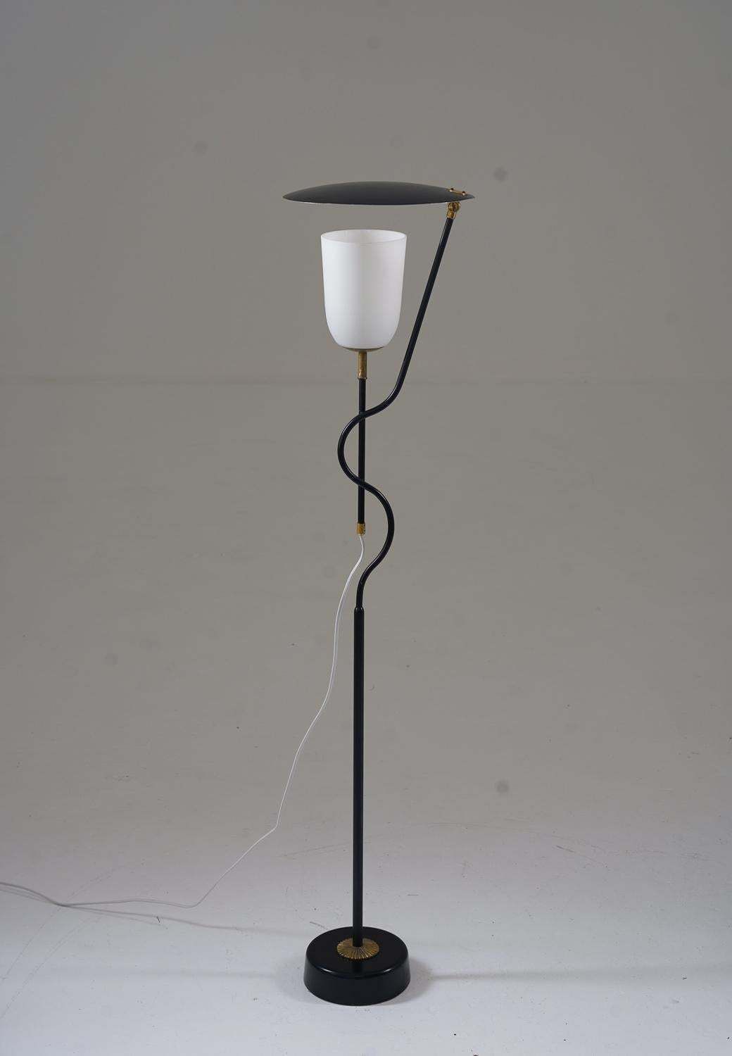 Scandinavian Mid Century Floor Lamp In Metal And Brass photo furniture