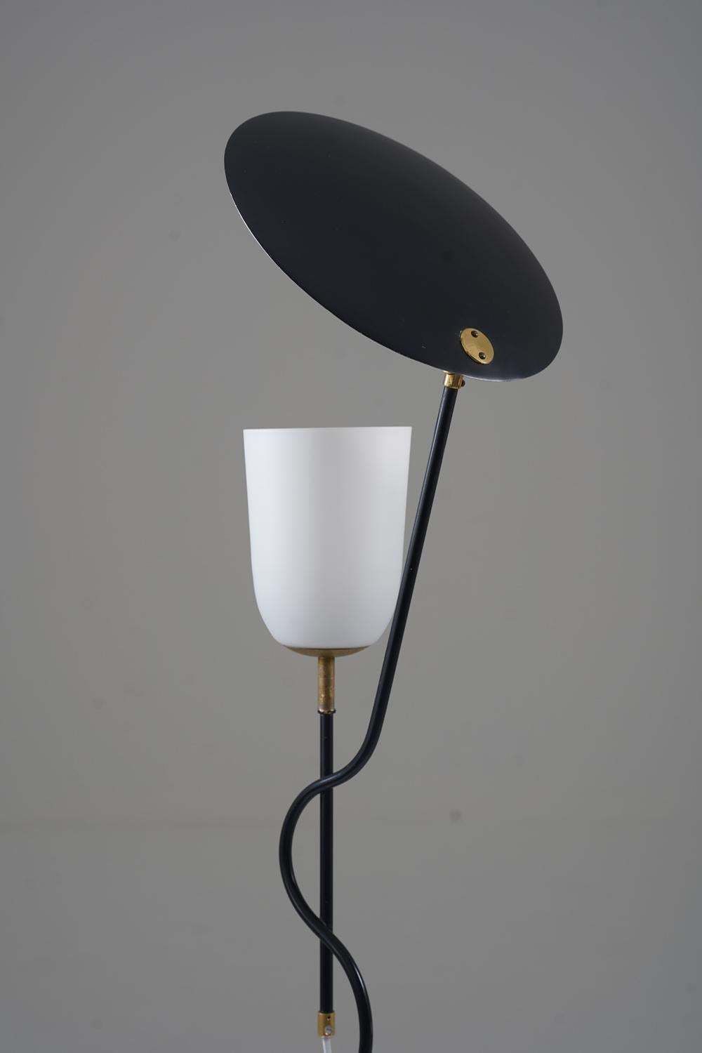 Scandinavian Mid Century Floor Lamp In Metal And Brass photo 2670.0