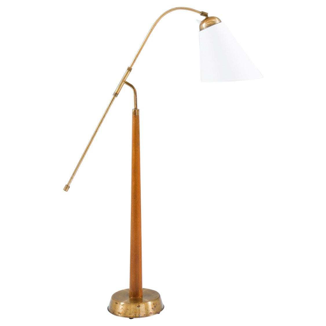 Midcentury Floor Lamp By Ystad Metall, 1940s, Sweden