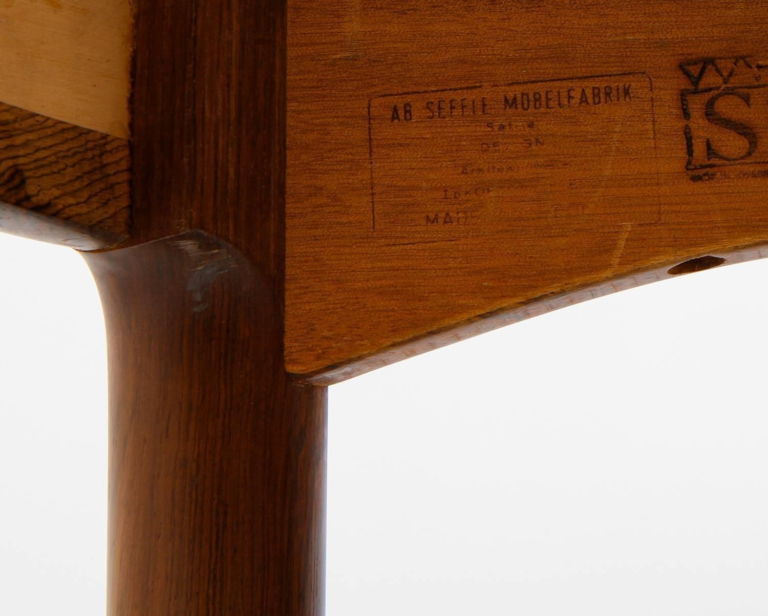 photo for sale Scandinavian Mid Century Roswood Dining Table By Ib Kofod Larsen, 1960s