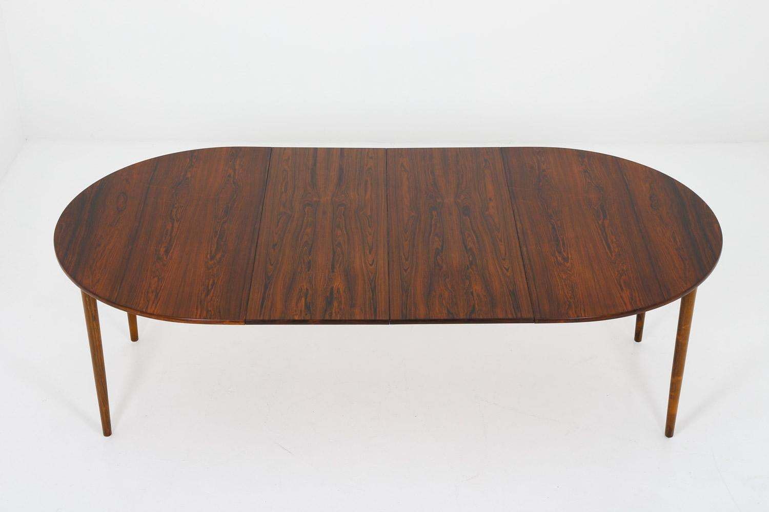 Furniture Scandinavian Mid Century Roswood Dining Table By Ib Kofod Larsen, 1960s photo