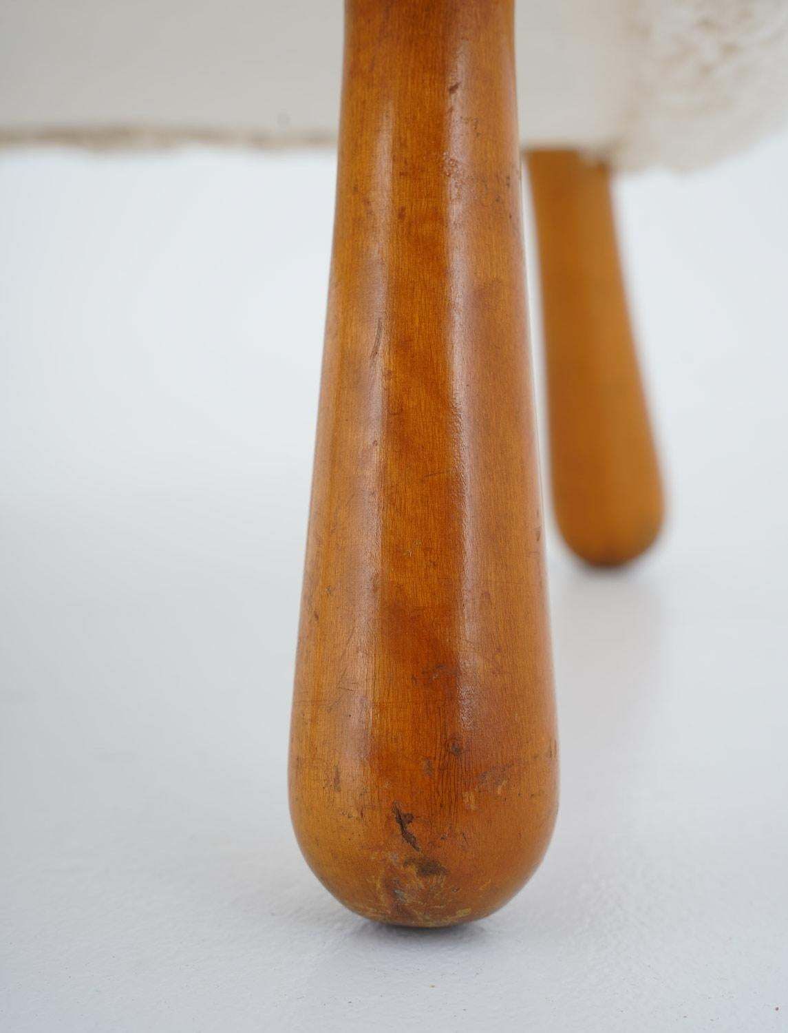 Scandinavian Mid Century Lounge Chair In Sheepskin photo vintage