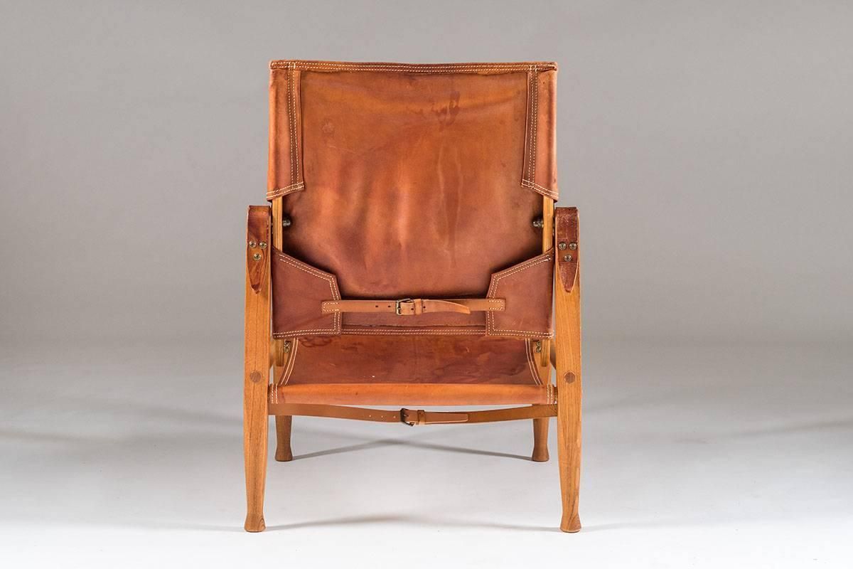 Safari Chair By Kaare Klindt In Cognac Leather photo Furniture