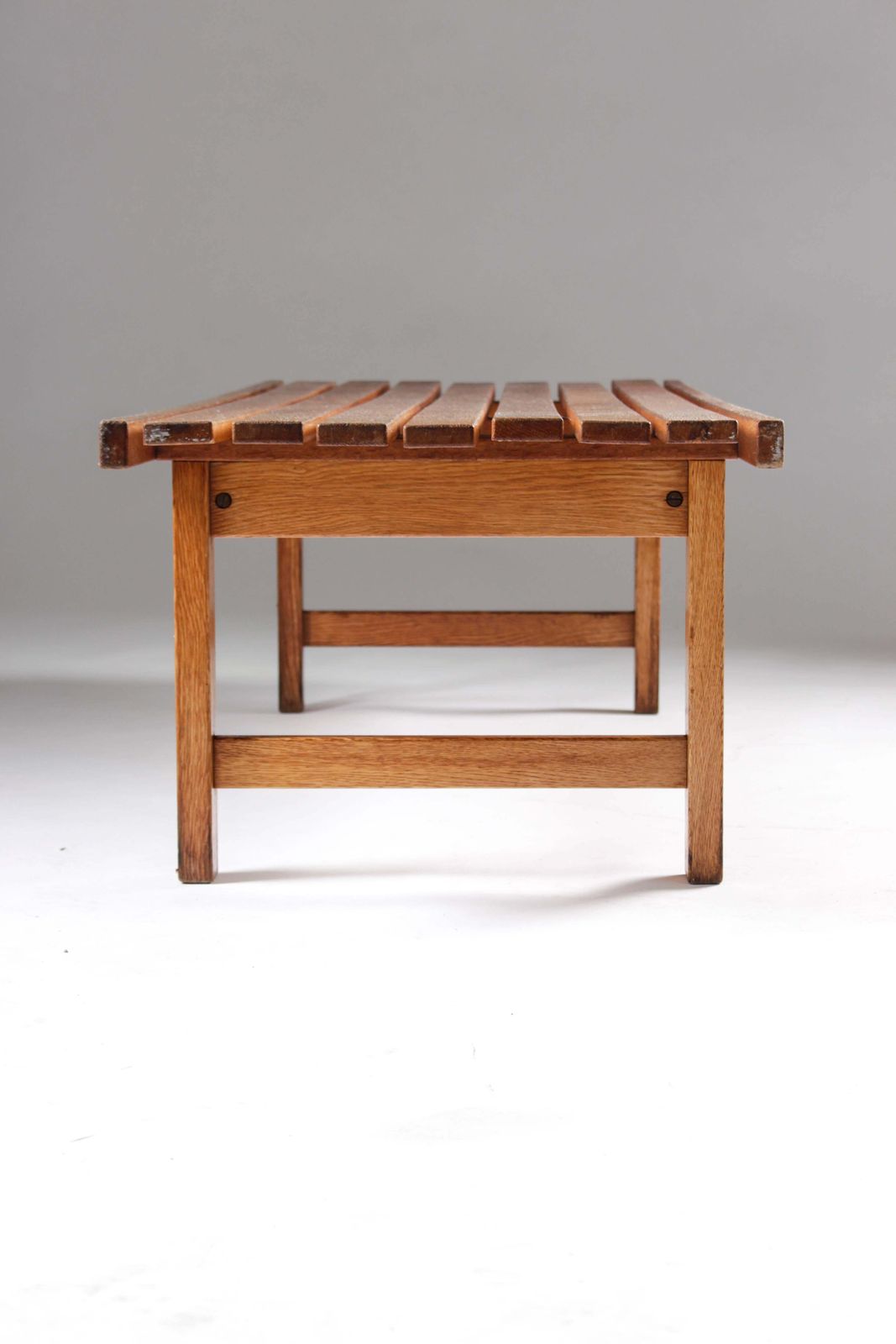 Swedish Mid Century Bench Or Side Table In Oak By Hugo Svensson photo for sale