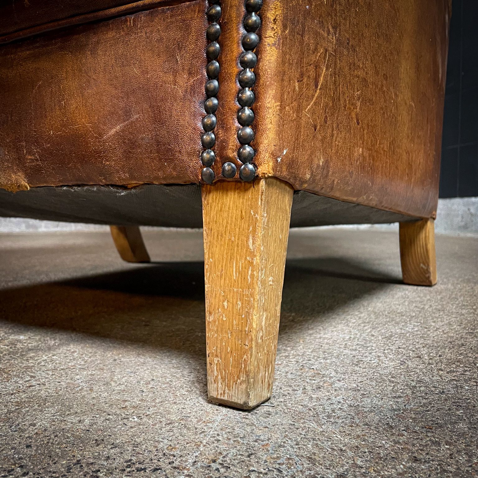 Meubels Vintage Schapenvacht Wingback Fauteuil photo