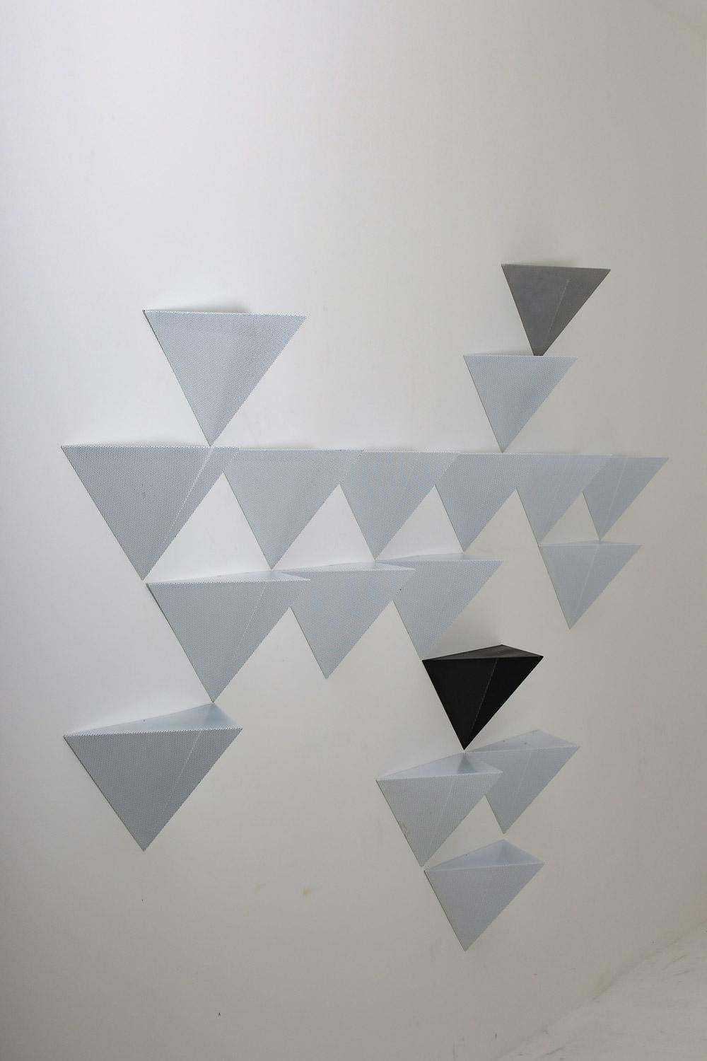 Scandinavian Shelving Unit In Perforated Metal By Folke Jansson, 1980s photo vinterior