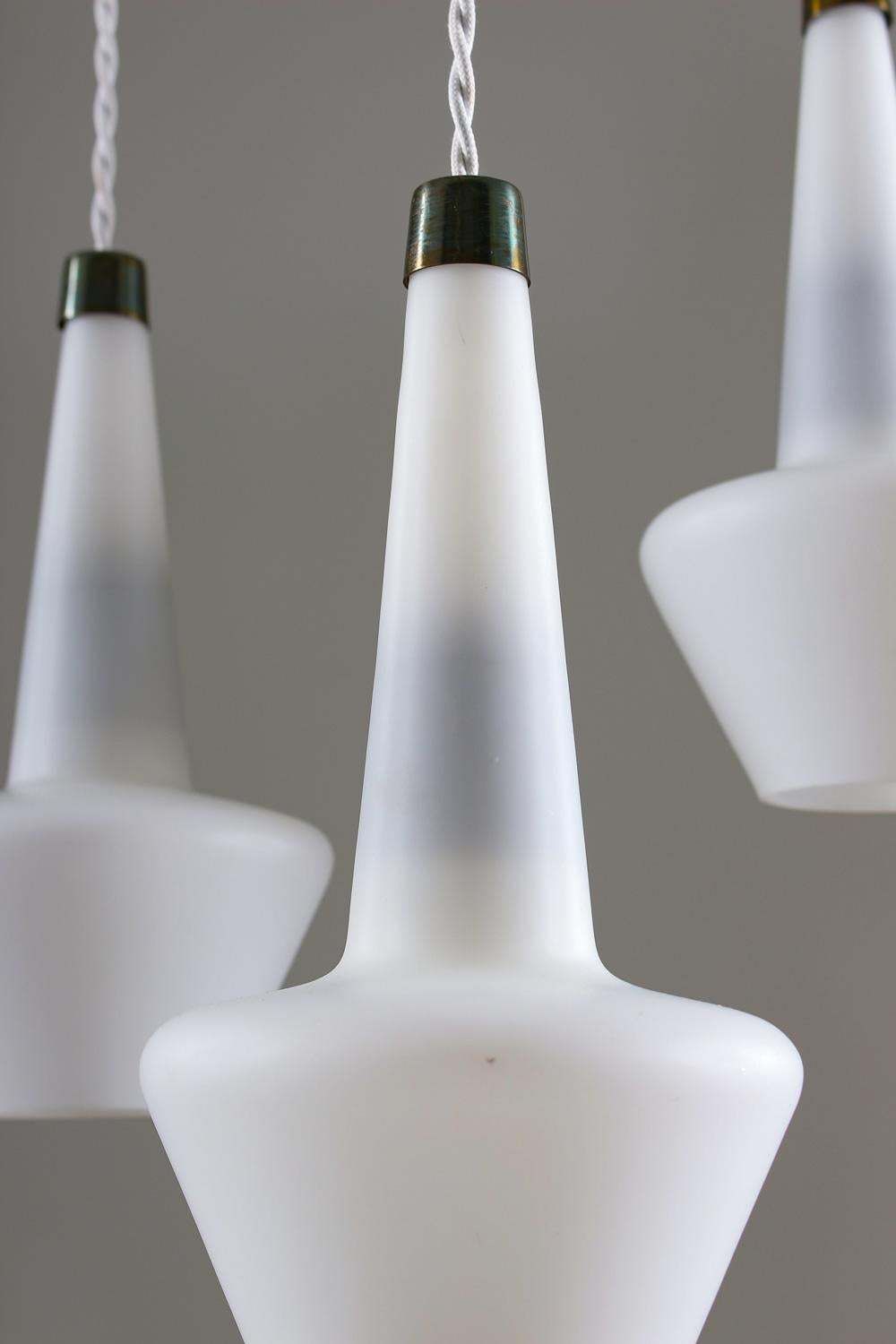 Scandinavian Midcentury Pendant T272 In Opaline Glass By Hans Agne Jakobsson photo vintage