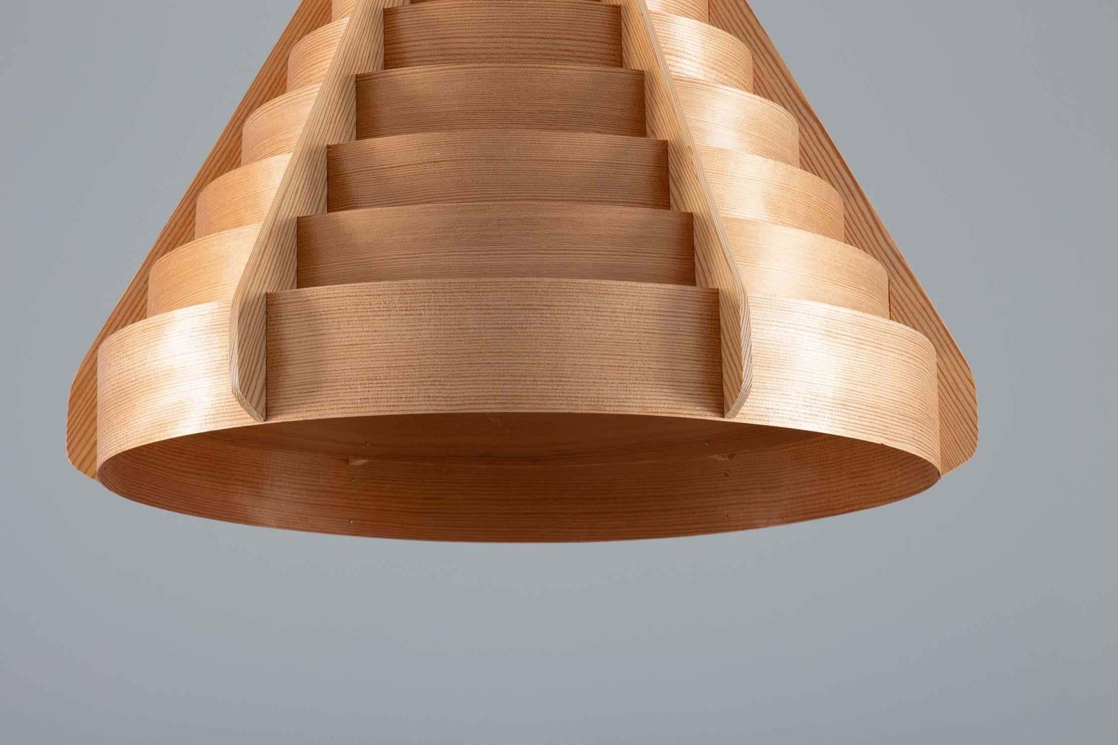 Pair Of Scandinavian Pendants In Pine By Hans Agne Jakobsson photo Lighting