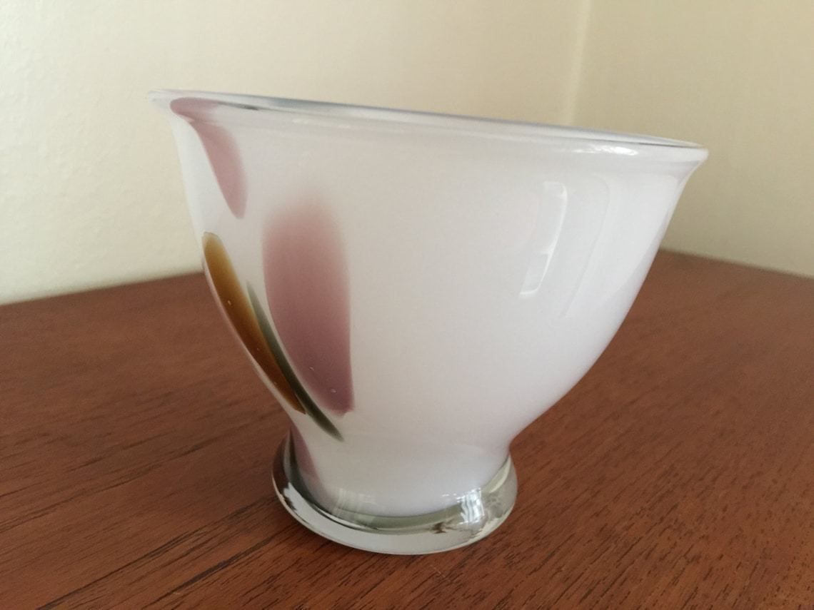 Per Lutken (Per Lütken) For Holmegaard, Najade Bowl, 1976, Space Age Scandinavian Studio Glass, Mid Century Modern photo for sale