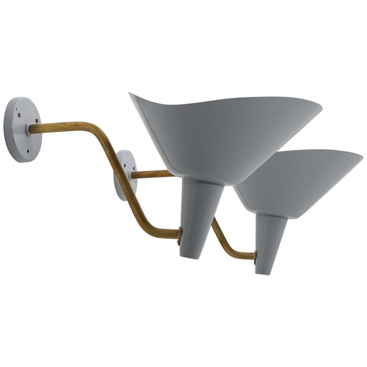 Swedish Wall Lamp In Brass And Metal By Hans Bergström For Ateljé Lyktan