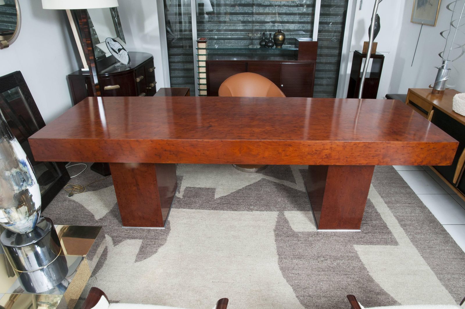 Spectacular Wood Desk, Circa 1930 photo vinterior