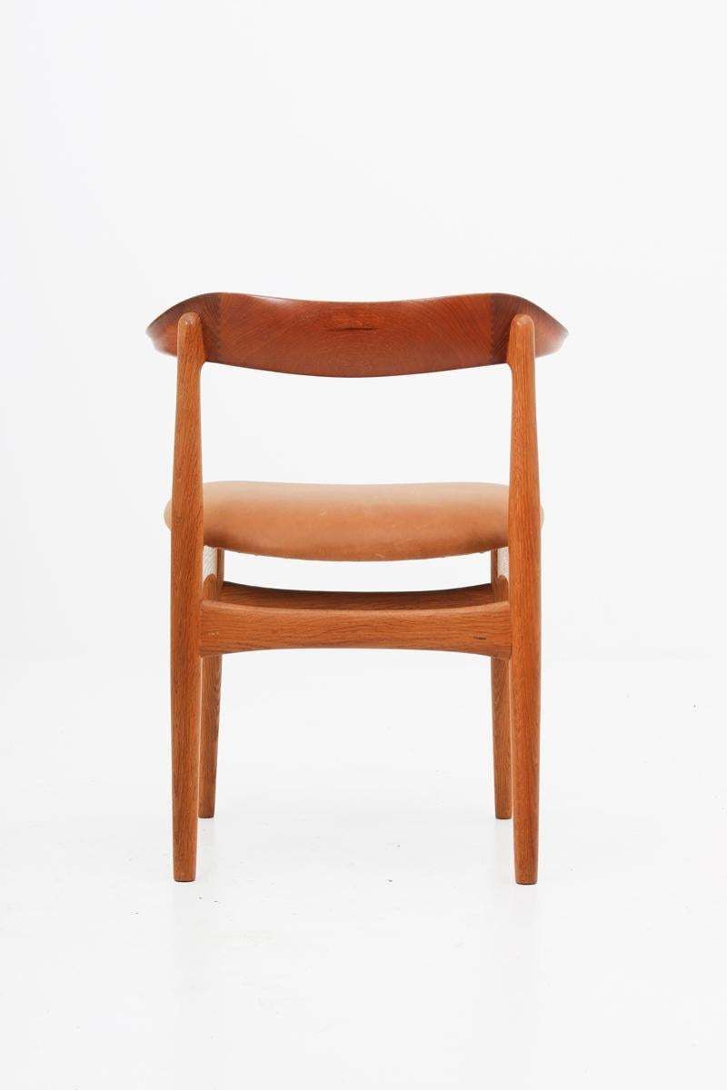 photo for sale Set Of Eight Danish Dining Chairs "Cowhorn Chair" By Knud Faerch