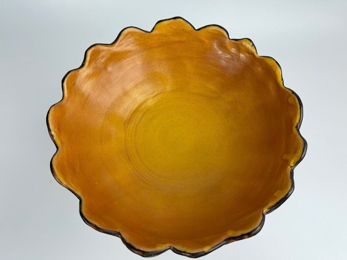 Art Nouveau Footed Bowl By Axel Jensen For P. Ipsen's Enke, Danish Design From The 1st Half Of The 20th Century photo vintage