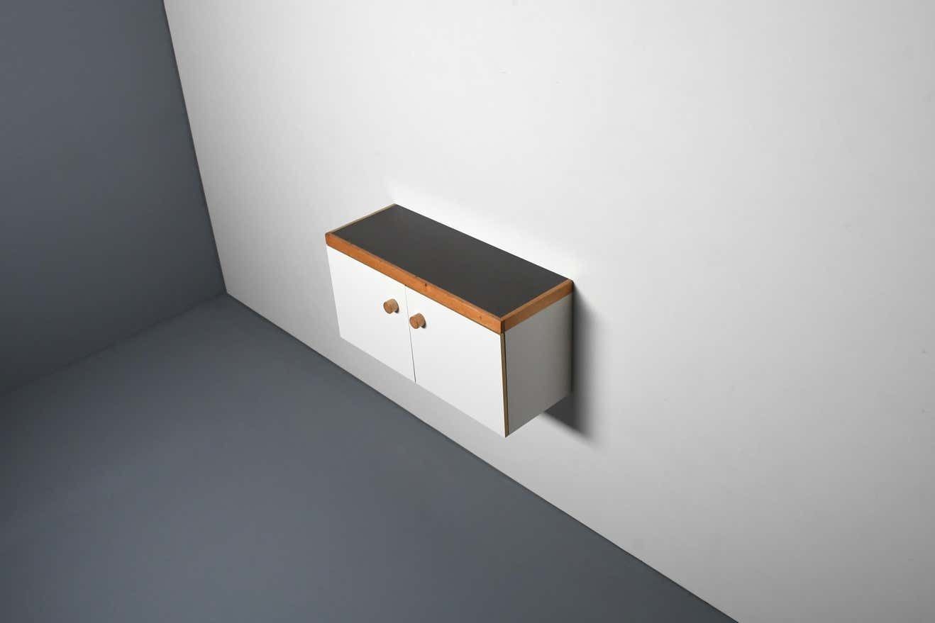 Wall Mounted 'Les Arcs’ Cabinet / Sideboard By Charlotte Perriand, France 1970s photo vinterior