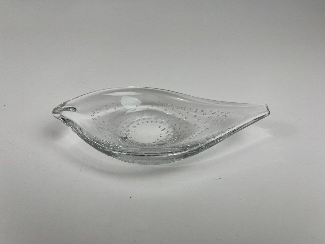 photo furniture Small Fish Formed Bowl By Vicke Lindstrand For The Swedish Glasswork Kosta Scandinavian Mid Century Modern