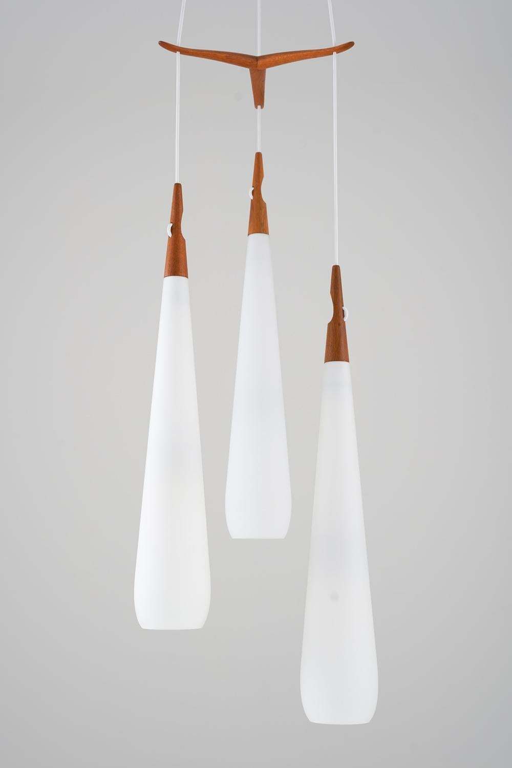 Midcentury Swedish Chandelier By Luxus Sweden photo Lighting
