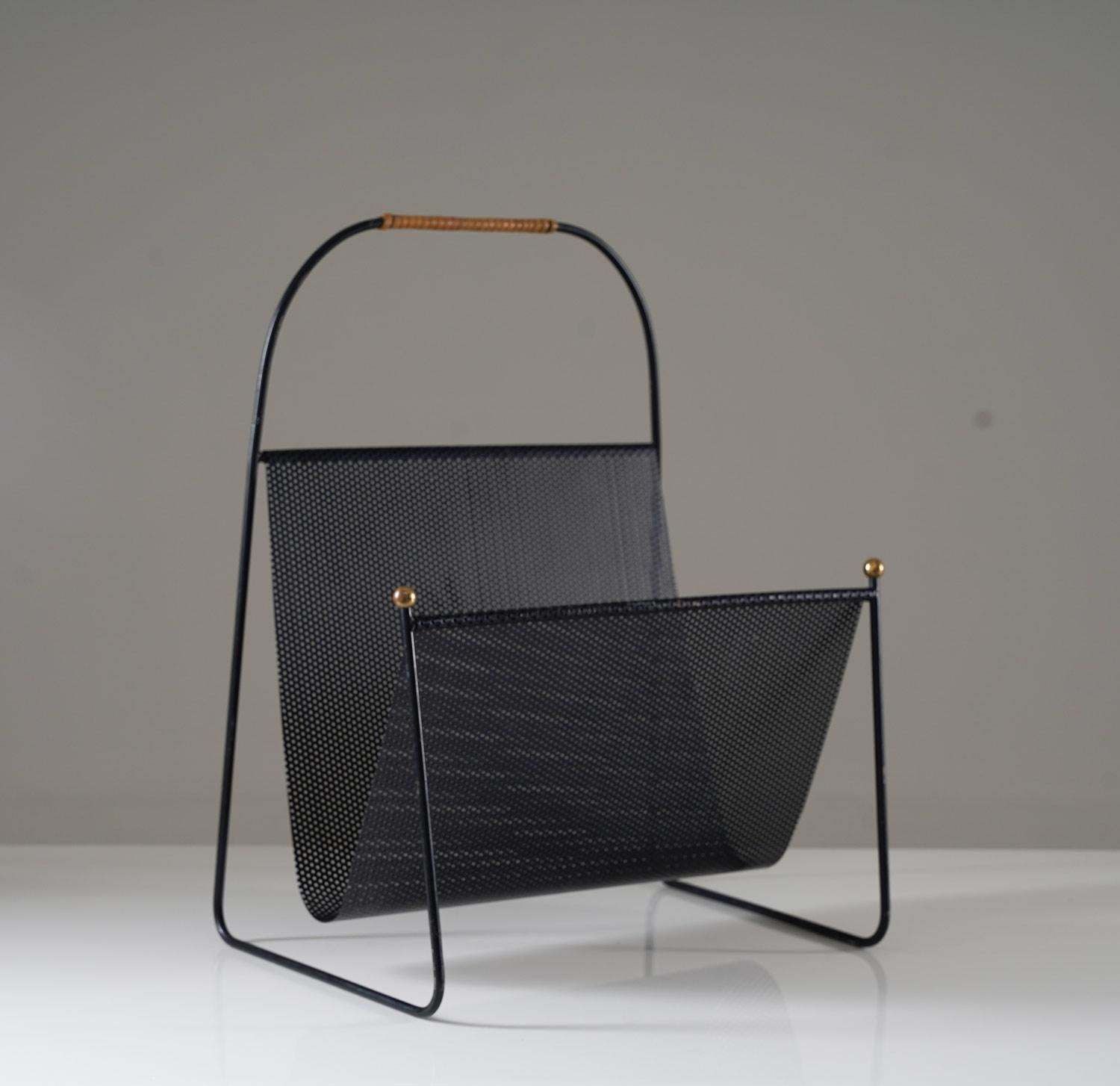 Scandinavian Midcentury Magazine Holder By Ystad Metall photo furniture