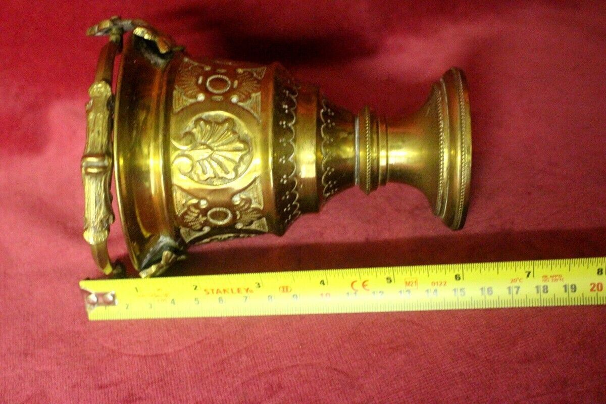 photo furniture Antique French Embossed Bronze Doré Vase Centerpiece Paris 19th Century
