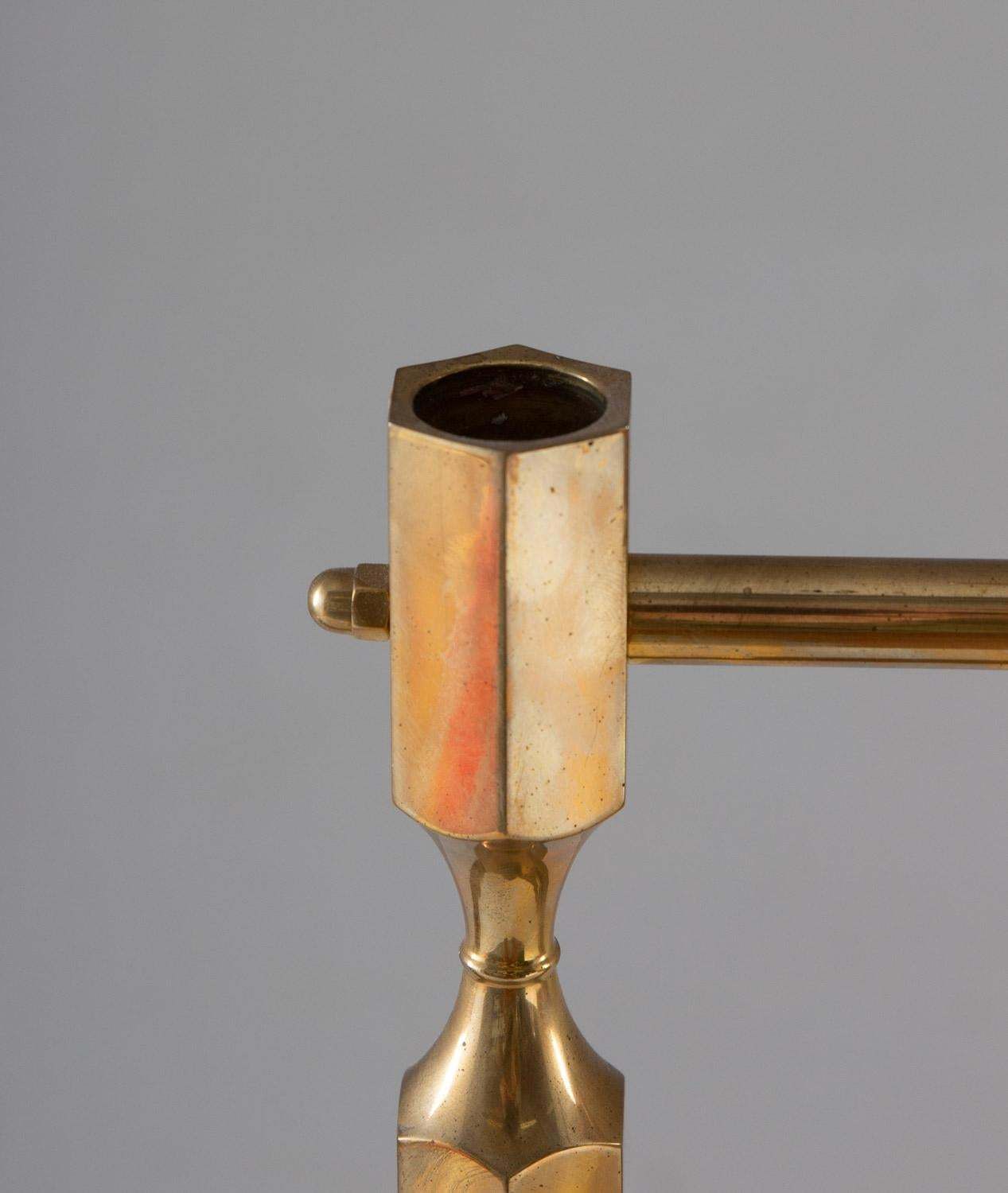 Pair Of Large Swedish Candelabras In Brass By Lars Bergsten For Gusum photo buy