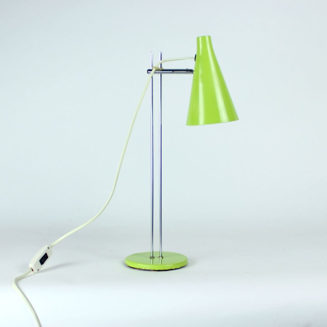 Green Metal Table Lamp By Lidokov, Czechoslovakia 1960s photo 375.0
